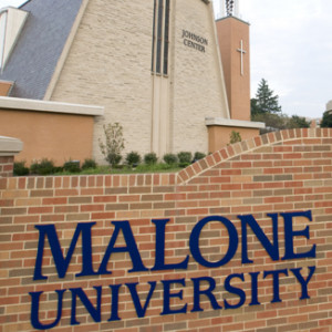 Malone University sign