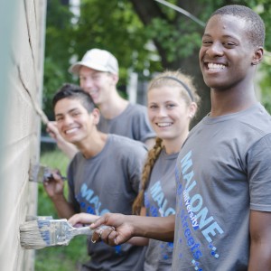 group of students smiling