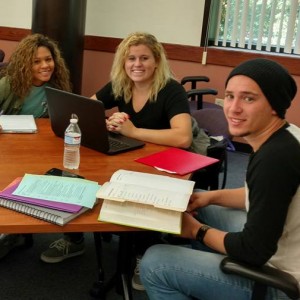 Group of students at table