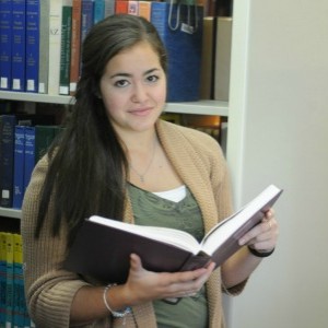 Woman with book