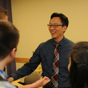 Teacher in front of class