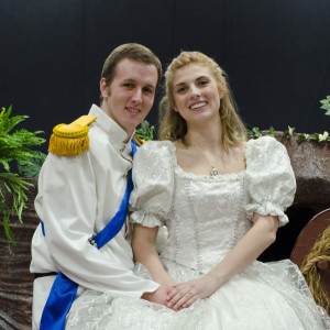 two students in costumes